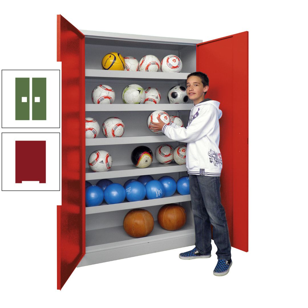 Ballschrank - Vollblechtüren - 5 Böden - 1.950x1.500x500 mm (HxBxT) - anthrazitgrau