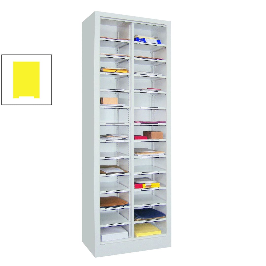 Dokumentenregal - Sortierstation - Ordnungsregal - Fächerregal - 26 Fächer - Postverteiler - 1.950 x 640 x 400 mm (HxBxT) - anthrazitgrau