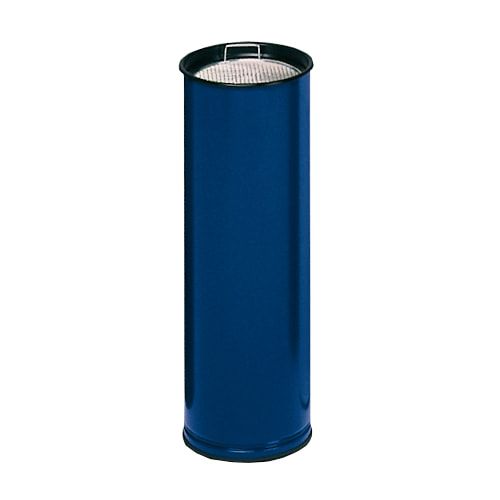 Standaschenbecher, Standascher, Höhe 660 mm, Durchmesser 230 mm, Ascher, Turmaschenbecher, enzianblau, Kippsieb, mit Sand befüllbar