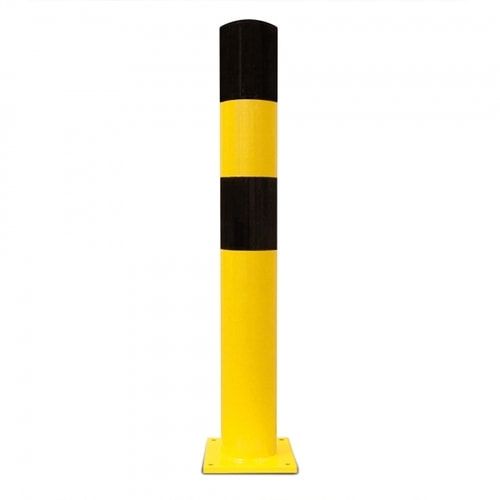 Rammschutz Poller, Anfahrschutz aus Gütestahl, zum Aufdübeln, Durchmesser 159 mm, Höhe 1.200 mm, feuerverzinkt und kunststoffbeschichtet