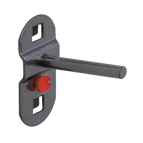Werkzeughalter mit geradem Dorn, einfach, für Lochplatte, Schraubsystem, Länge 100 mm, Durchmesser 6 mm, Stahl, Kunststoff, Farbe Aluminium