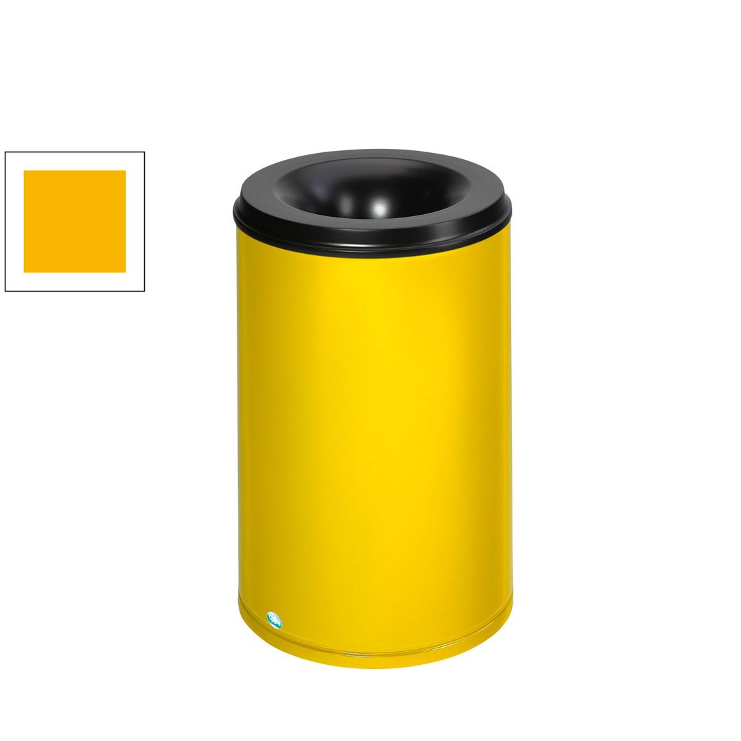 Edelstahl Papierkorb - feuersicher - Volumen 110 l - 750 x 465 x 465 mm (HxBxT) - 9 kg