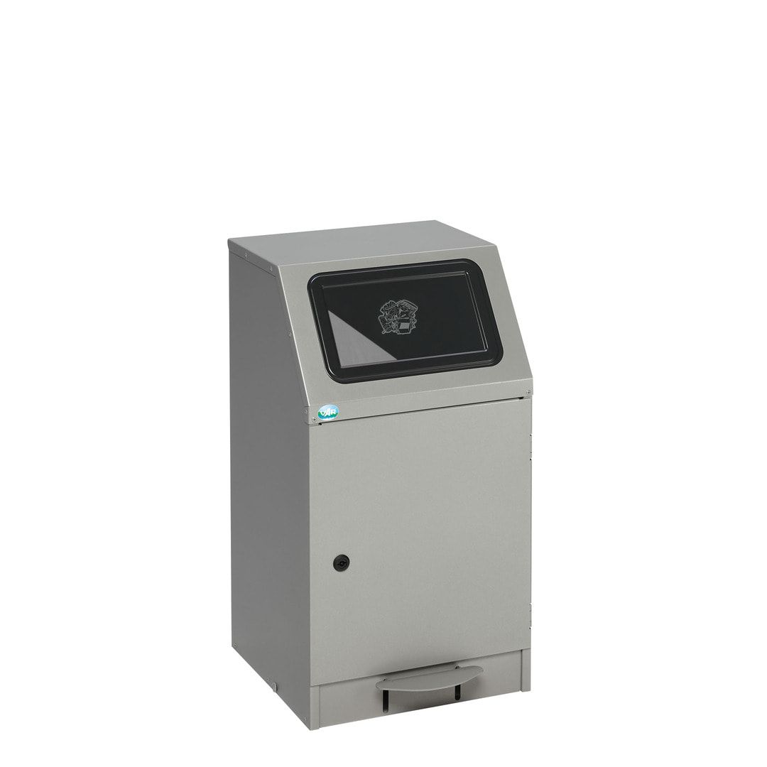 Wertstoffsammelgerät - Volumen 43 l - 760 x 405 x 475 mm (HxBxT) - silber