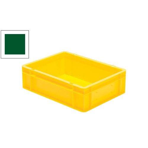 Eurobox - Eurokasten - Volumen 10 l - Boden geschlossen, Wände durchbrochen - 120 x 300 x 400 mm (HxBxT) - VE 4 Stk. - blau