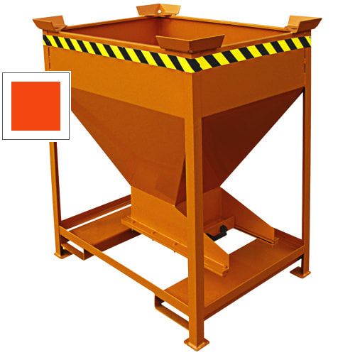 Eichinger Silobehälter, für Stapler und Kran, 300 Liter, Auslass, Dosier-Schiebeklappe, stapelbar, 1.190 x 850 x 1.100 mm (HxBxT), Farbe anthrazitgrau