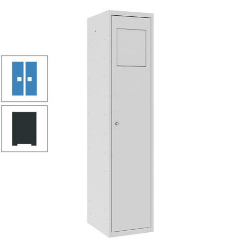 Wäschesammelschrank, Wäscheschrank, Einwurfklappe, Beutelhalter, 1.800 x 400 x 500 mm (HxBxT), Korpus anthrazitgrau, Front anthrazitgrau