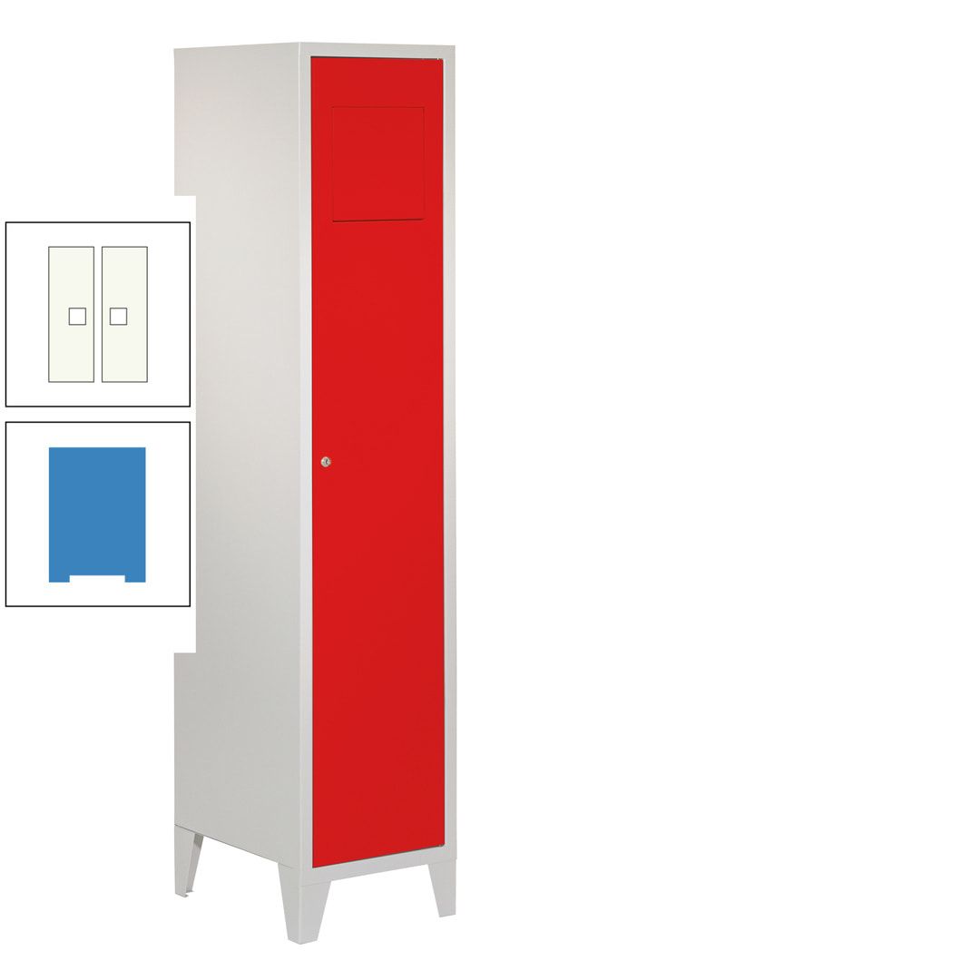 Wäschesammelschrank - 1.850 x 400 x 500 mm (HxBxT) - Füße - Drehriegel - anthrazitgrau