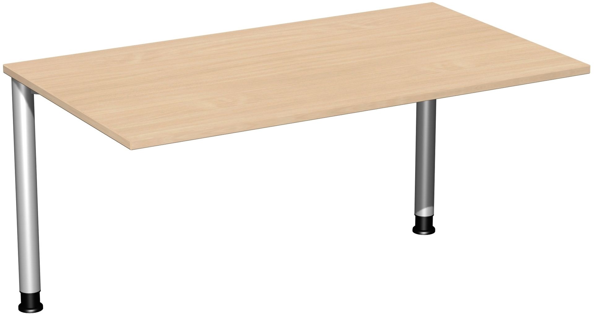 Schreibtisch - 4-Fuß Flex - Bürotisch - Höhe 680-800 mm - 1.000 x 800 mm (BxT) - Gestell anthrazit - Ahorn