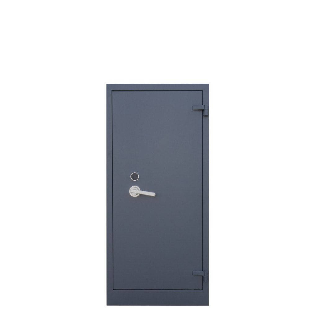 Feuergeschützter Aktenschrank, Büroschrank, diebstahlsicher, 3 Fachböden, Flügeltür, Stahl, 1.500 x 700 x 550 mm (HxBxT), Farbe: anthrazitgrau