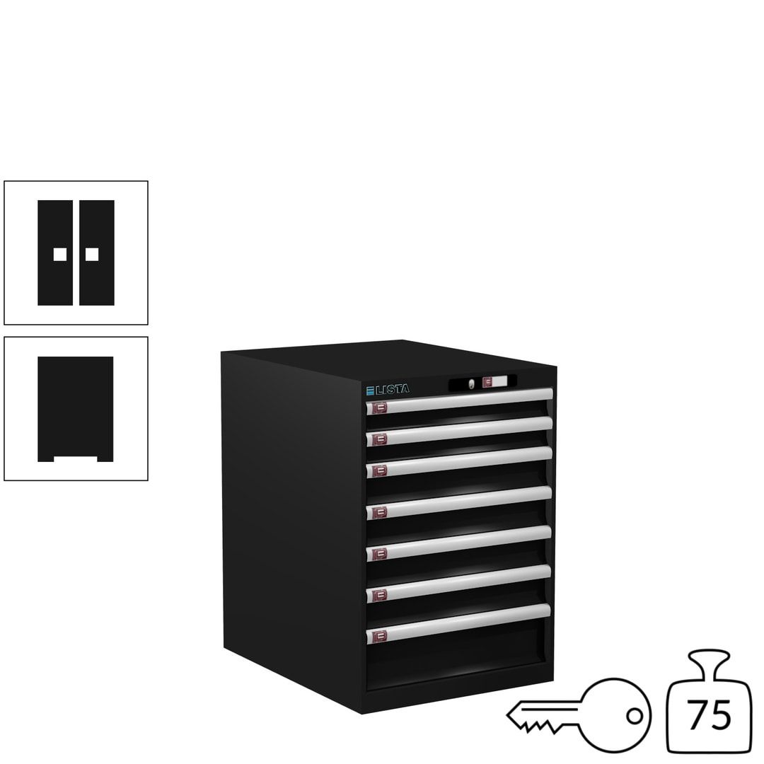 Lista Schubladenschrank - 14.367.010 - 800x564x725 mm (HxBxT) - 7 Schubladen - 75 kg - Key Lock - lichtblau (RAL 5012)