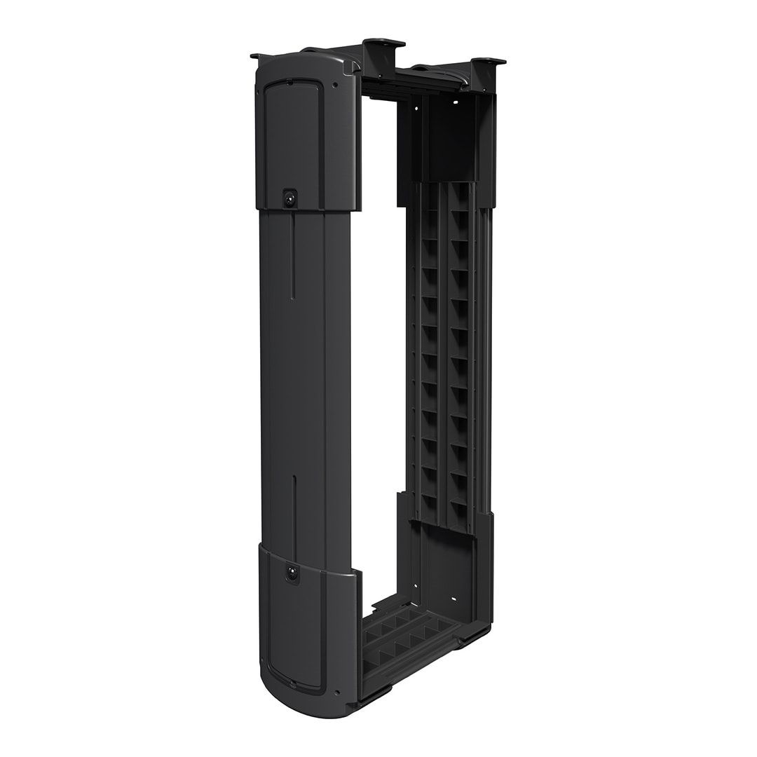 Computerhalterung - Computergehäuse-Halterung - PC-Halter - Farbe schwarz - verstellbar - 632 x 261 x 130 mm (HxBxT)