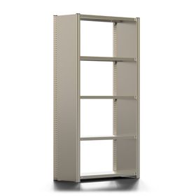 Fachbodenregal mit Seitenwand - 350 kg - 2.000 x 1.005 x 400 mm (HxBxT) - wählbar - 5 Böden - verzinkt - Lagerregal - Steckregal - BERT