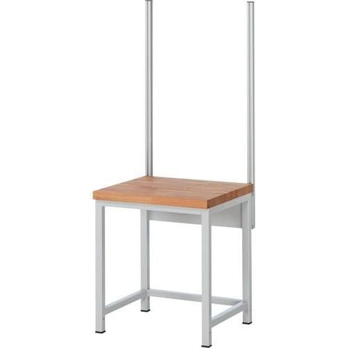 Befestigungssätze mit 2 System-Stützen für Werkbänke mit 750 mm Tischbreite, 4-seitige Profilnut, allseitig nutzbar - Anthrazitgrau