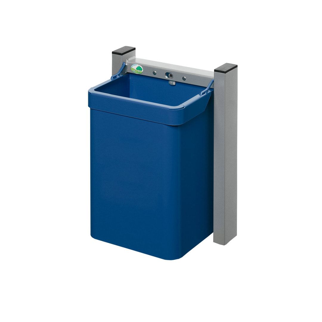 Wertstoffsammler für die Wandbefestigung - 15 l - 425 x 310 x 230 mm (H x B x T) - Piktogramm Glas - grün