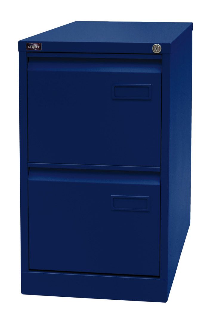 Bisley Light Hängeregistraturschrank - 2 Schubladen - einbahnig - Farbe blau