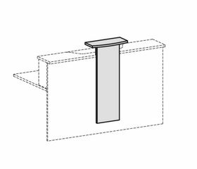 Designaufsatz für Thekenvorwandelement, Standardbefestigungsposition mittig, 1.012 x 500 (HxB), Gewicht 5 kg, Dekor wählbar