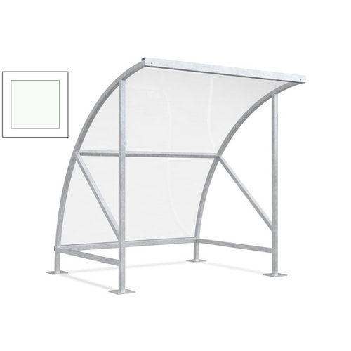 Fahrradunterstand - Fahrradgarage mit Bogendach - Stahl und Kunststoff - 2.290 x 2.090 x 2.100 mm (HxBxT) - Farbe Achatgrau