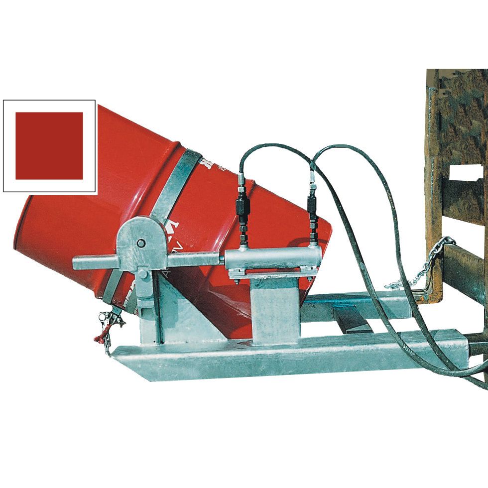 Fasskipper - Fassdurchmesser 560 mm - 360 kg - Endloskette - feuerrot