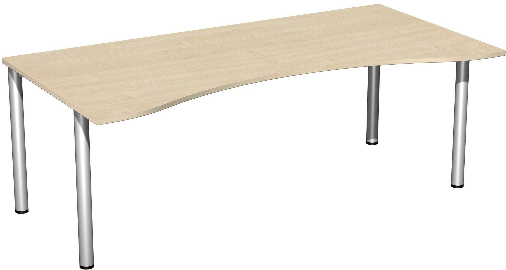 Ergo-Schreibtisch - 4-Fuß Flex - Bürotisch - 720 x 1.600 x 1.000 mm (HxBxT) - Gestell anthrazit - Ahorn