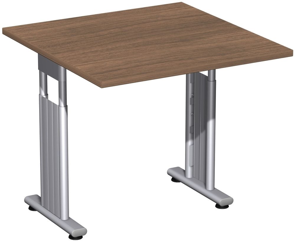 Schreibtisch - C-Fuß Flex - Bürotisch - höhenverstellbar - 820 x 1.200 x 800 mm (HxBxT) - Dekor Ahorn - Gestell silber