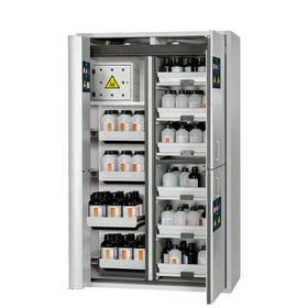 Sicherheitsschrank Typ 90 - Trennwand - Gefahrstoffcenter - ca. 2 x 1,2 x 0,6 m - Auszugswannen - Tablarauszüge - Ausführung wählbar