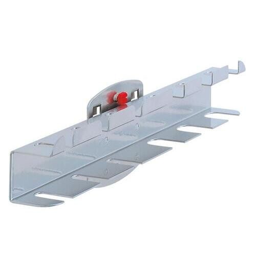 Schraubendreherhalter für 12 Stück, für Lochplatte, Schraubsystem, 40 x 390 x 30 mm (HxBxT), Stahl, Kunststoff, Farbe Aluminium