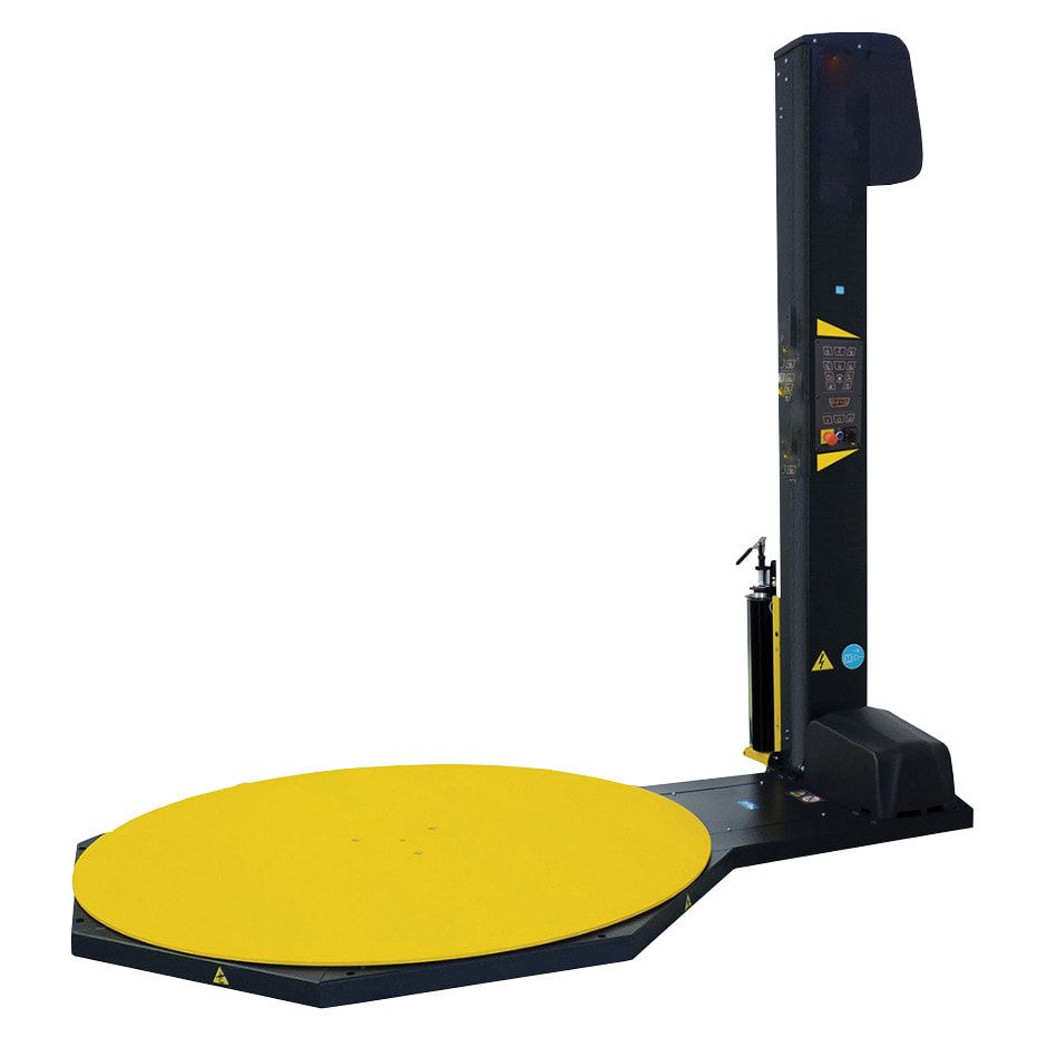 Halbautomatische Stretchmaschine - mit Auffahrrampe - 2 Stretchzyklen - 2.700 x 3.000 x 1.600 mm (HxBxT)