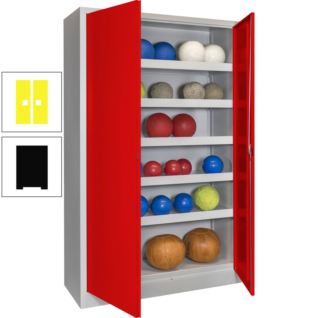 Ballschrank - Vollblechtüren - 5 Böden - 1.950x1.200x500 mm (HxBxT) - anthrazitgrau