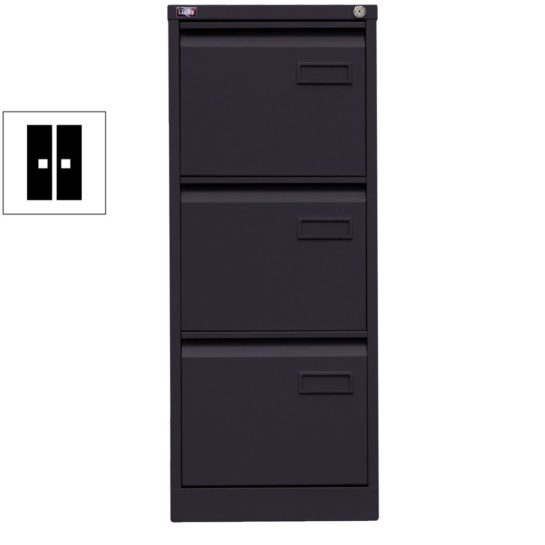Bisley Light Hängeregistraturschrank - 2 Schubladen - einbahnig - Farbe blau