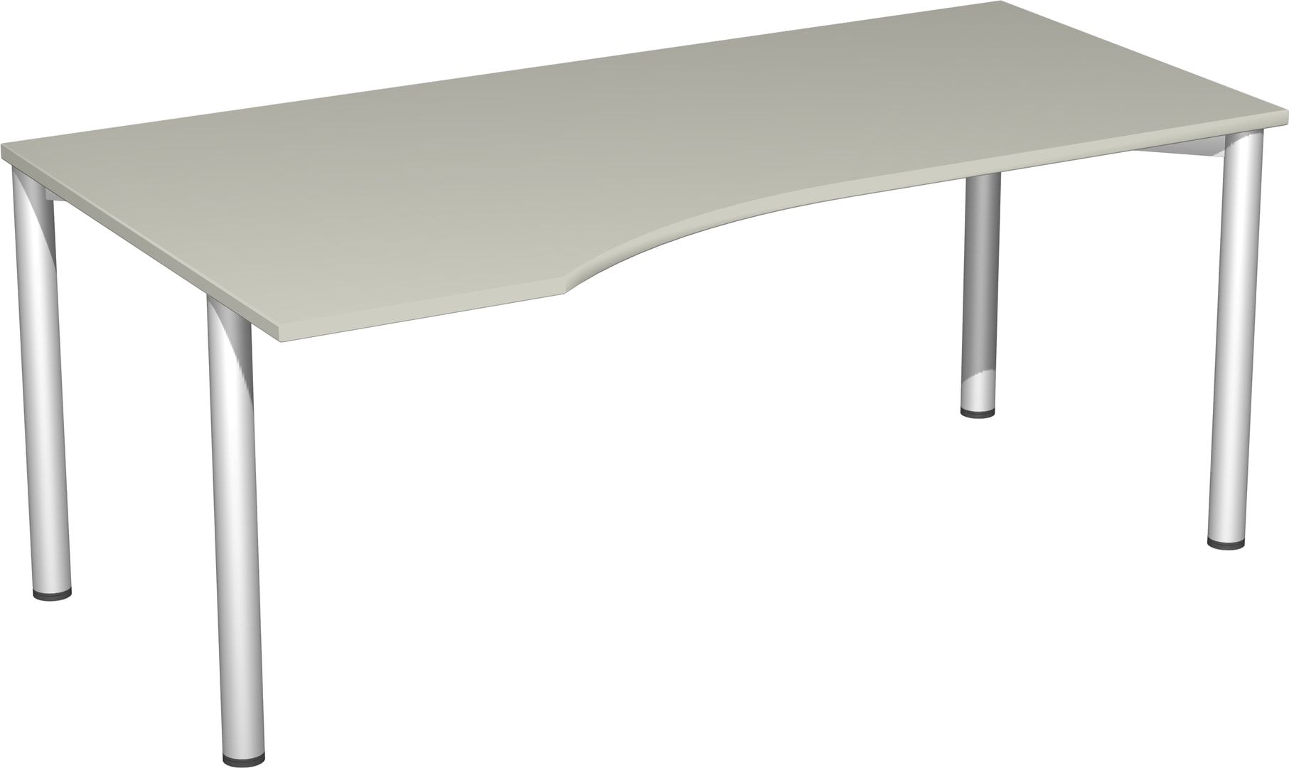 Eckschreibtisch - Ecke links - 4-Fuß Flex - 720 x 1.600 x 1.000 mm (HxBxT) - Gestell anthrazit - Ahorn