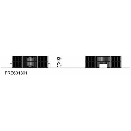 Panna Multisportarena, 2m Höhe, vandalismussicher, Karbonstahl, Hockey Eingang, ab 3 Jahre, 2.030 x 6.330 x 6.930 mm (HxBxT), Farbe Metallgrau