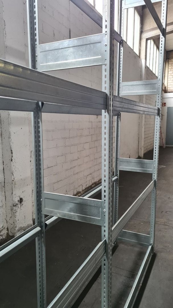 Gebrauchtes Räderregal Reifenregal - 250 kg - 2.500 x 3.071 x 400 mm (HxBxT) - 4 Ebenen - 3 Felder Set - Steckregal BERT