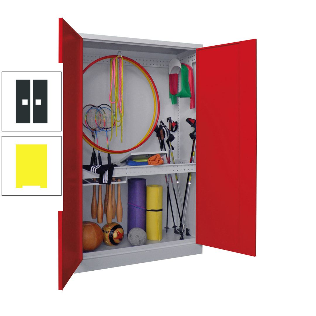 Sportschrank - Vollblechtüren - 1.950x1.200x500 mm (HxBxT) - anthrazitgrau
