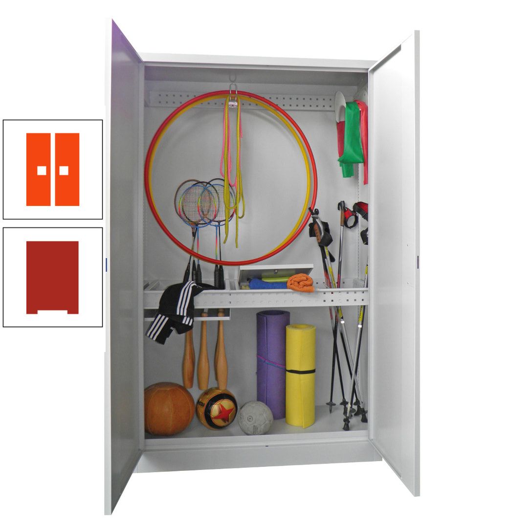Sportschrank - Vollblechtüren - Variante 1 - 1.950x1.200x500 mm (HxBxT) - anthrazitgrau
