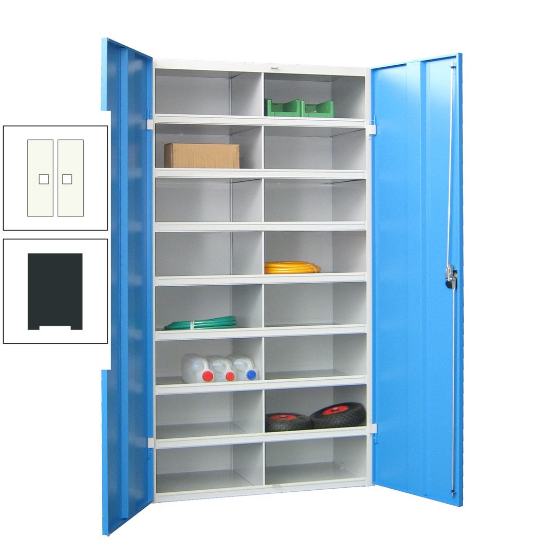 Aktenschrank - Fächerschrank - Sortierstation - 16 Fächer - Büroschrank - Dokumentenablage - 1.800 x 1.000 x 530 mm (HxBxT) - anthrazitgrau