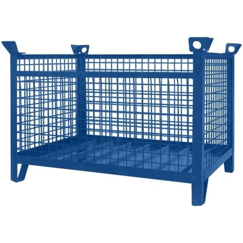 Eichinger Gitterbox-Stapelpalette, klappbar, Maße: 750 x 1.000 x 1.500 mm, Traglast 1.500 kg, 3-fach stapelbar, Inkl. Kranösen, Farbe anthrazitgrau
