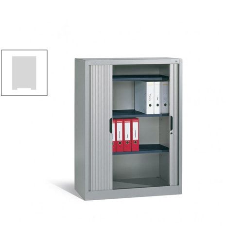 C+P Omnispace, Rollladenschrank, Aktenschrank, Büroschrank, Stahlschrank, abschließbar, 3 Fachböden, Farbe lichtgrau, 1.660 x 1.000 x 420 mm (HxBxT)