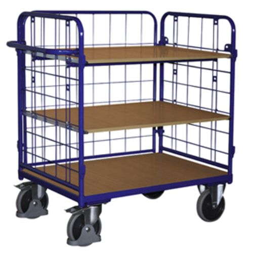 Etagenwagen - 3 Wände - 3 Etagen - (BxT) 500 x 850 mm - Traglast 400 kg
