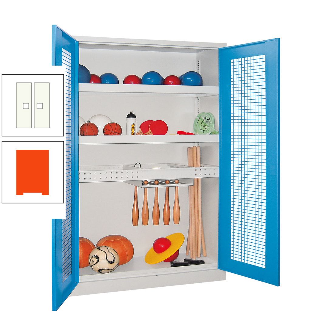 Sportschrank - Vollblechtüren - Variante 2 - 1.950x1.200x500 mm (HxBxT) - anthrazitgrau