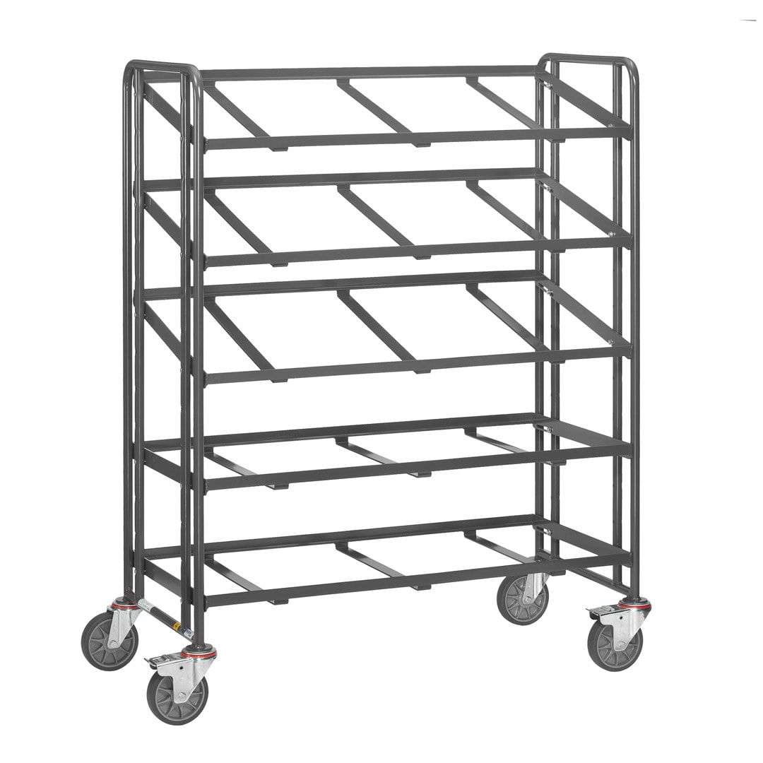 Fetra - ESD-Eurokastenwagen mit Etagenrahmen - Tragkraft 300 kg - 1.686 x 1.372 x 685 mm (HxBxT) - 5 Etagen