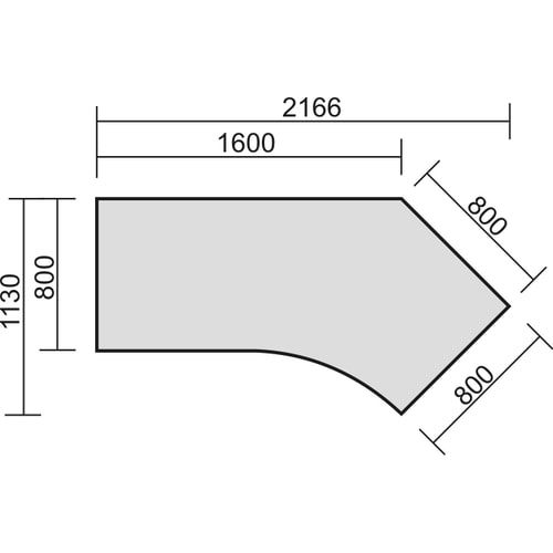 Winkelschreibtisch, Winkel rechts, Elevate Basic, elektronisch höhenverstellbar, 730 - 1.230 x 2.166 x 1.130 mm (HxBxT), Gestell anthrazit, Dekor Onyx