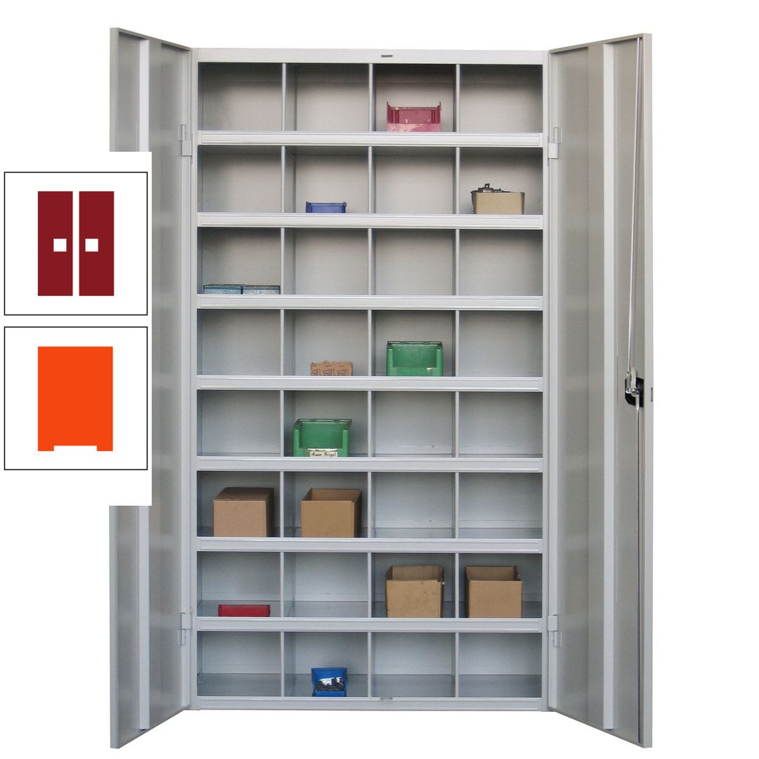 Fächerschrank - Sortierstation - Büroschrank - 32 Fächer - 1.800 x 1.000 x 530 mm (HxBxT) - Materialschrank - anthrazitgrau