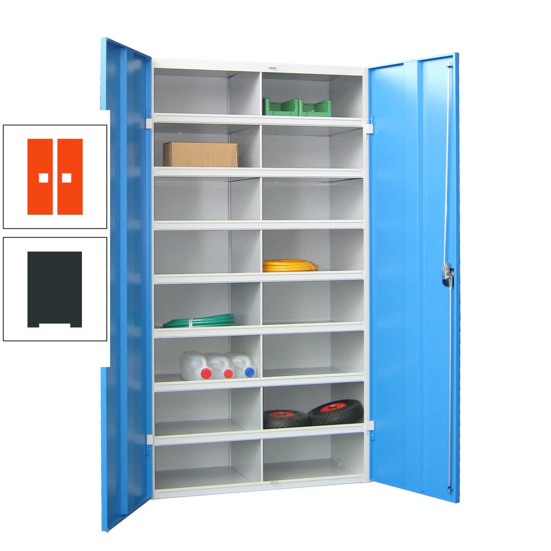 Aktenschrank - Fächerschrank - Sortierstation - 16 Fächer - Büroschrank - Dokumentenablage - 1.800 x 1.000 x 530 mm (HxBxT) - anthrazitgrau