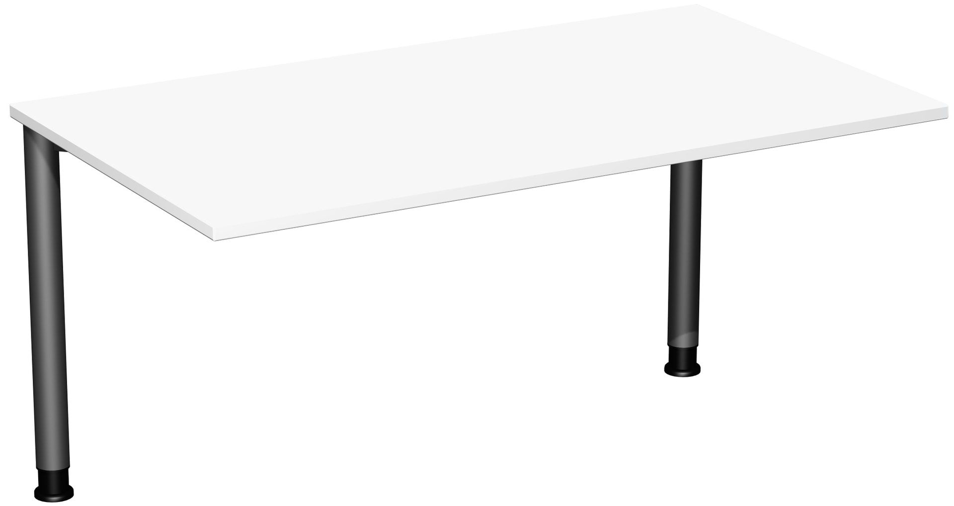 Schreibtisch - 4-Fuß Flex - Bürotisch - Höhe 680-800 mm - 1.000 x 800 mm (BxT) - Gestell anthrazit - Ahorn