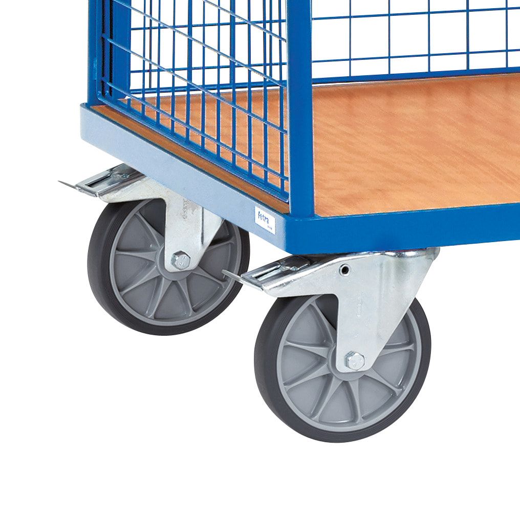 Fetra - Dreiwandwagen - 500 kg Traglast - 948 x 509 x 1.030 mm (HxBxT) - Drahtgitterwände