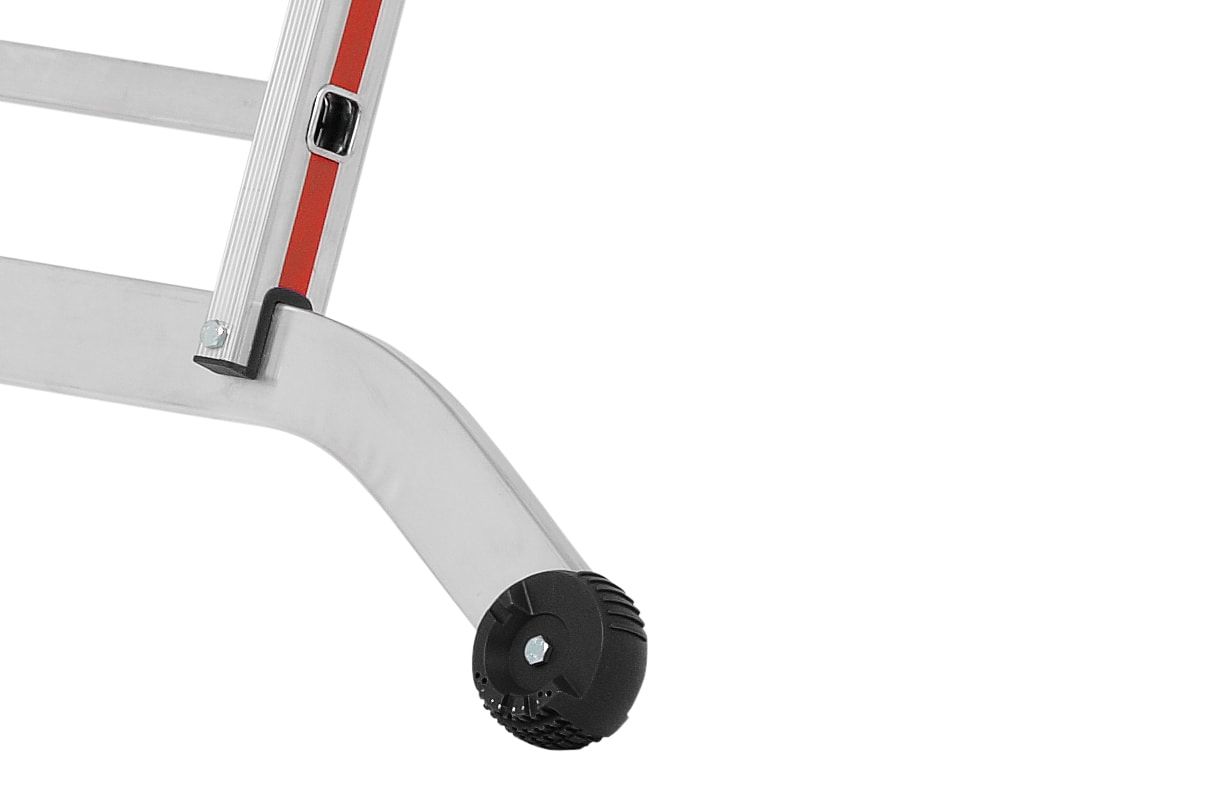 Aluminium-Mehrzweckleiter - Länge 1.830 / 2.950 mm - zweiteilig - Traverse gebogen - Aluleiter Hymer