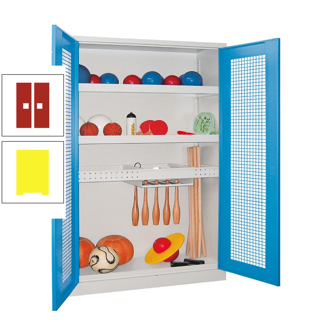Sportschrank - Vollblechtüren - Variante 2 - 1.950x1.200x500 mm (HxBxT) - anthrazitgrau