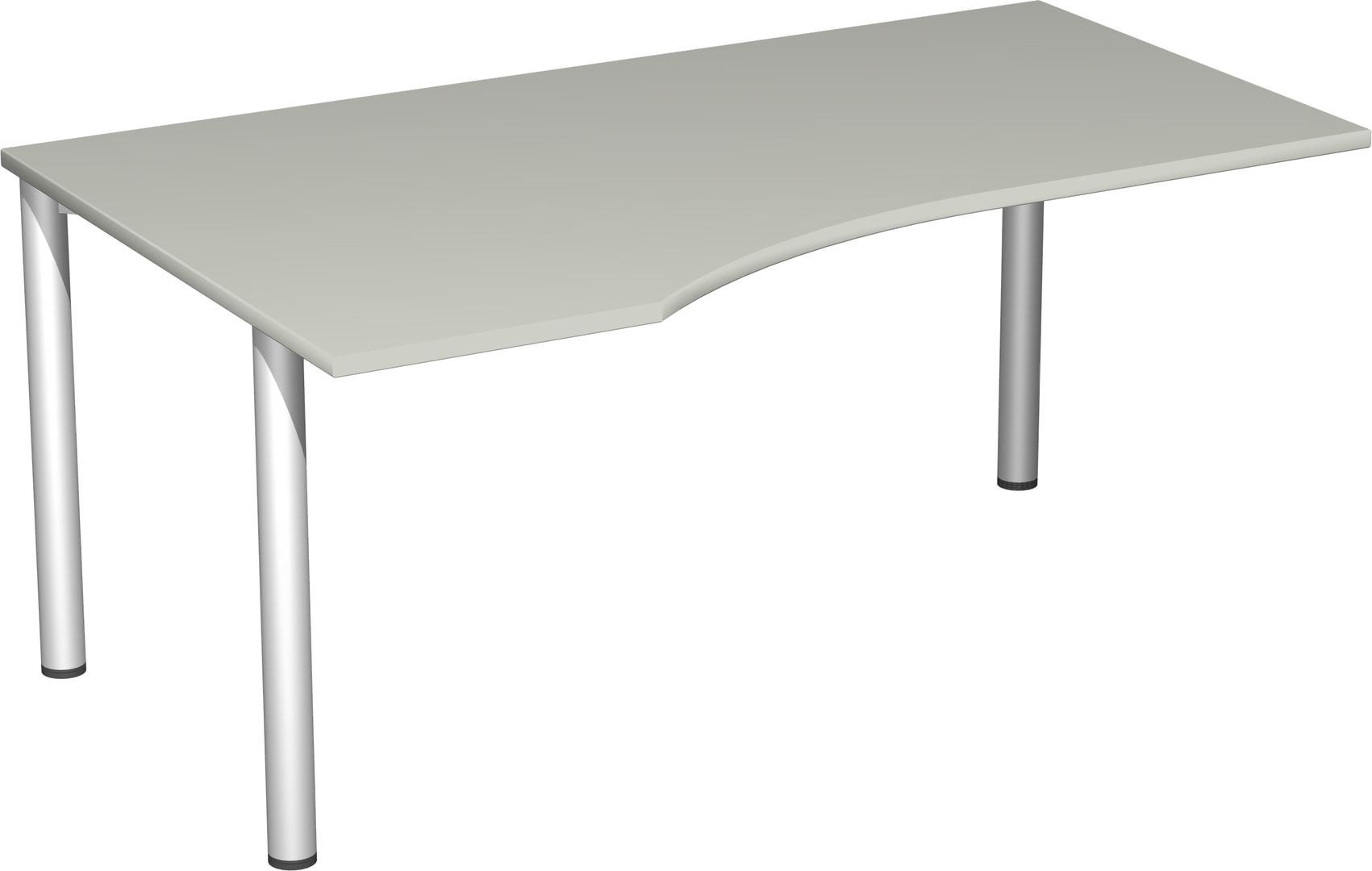 Eckschreibtisch - Ecke links - 4-Fuß Flex - 720 x 1.600 x 1.000 mm (HxBxT) - Gestell anthrazit - Ahorn