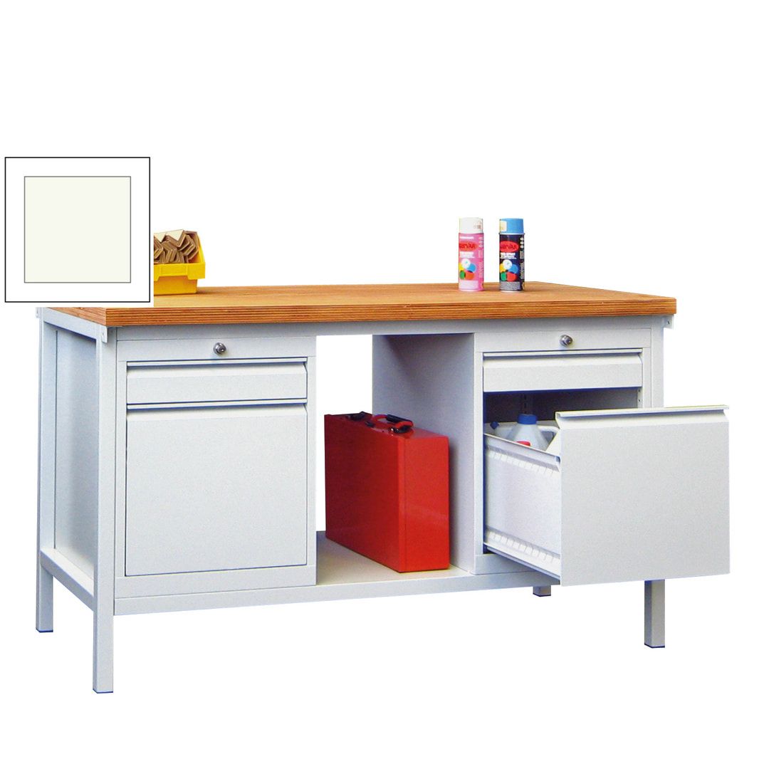 Werkbank mit Schubladenblöcken - 900 x 1.500 x 700 (HxBxT) - anthrazitgrau