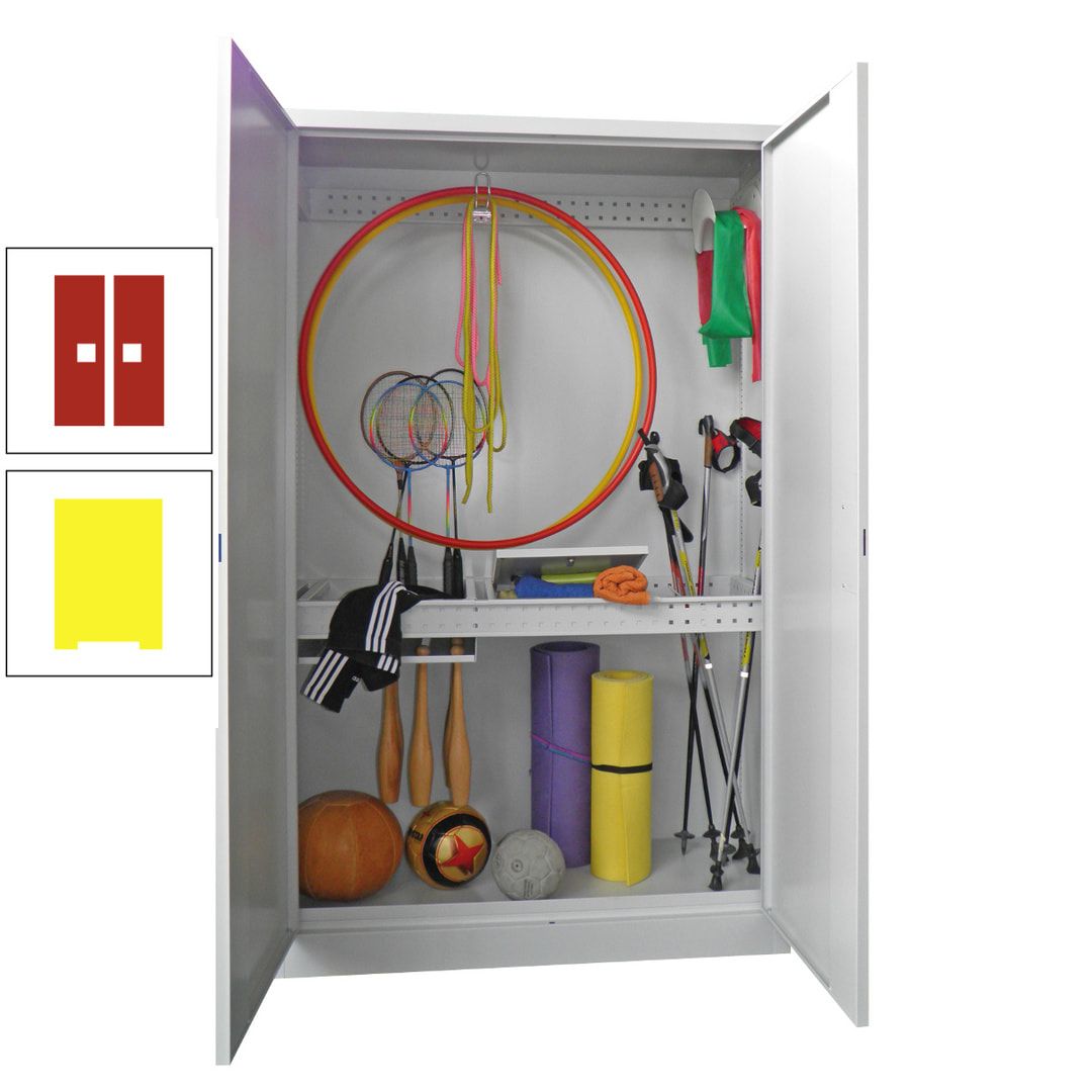 Sportschrank - Vollblechtüren - Variante 1 - 1.950x1.200x500 mm (HxBxT) - anthrazitgrau